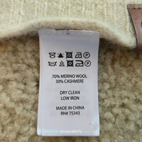 NWOT Aspen Merino Cashmere Scarf Ivory Knit - Picture 10 of 16